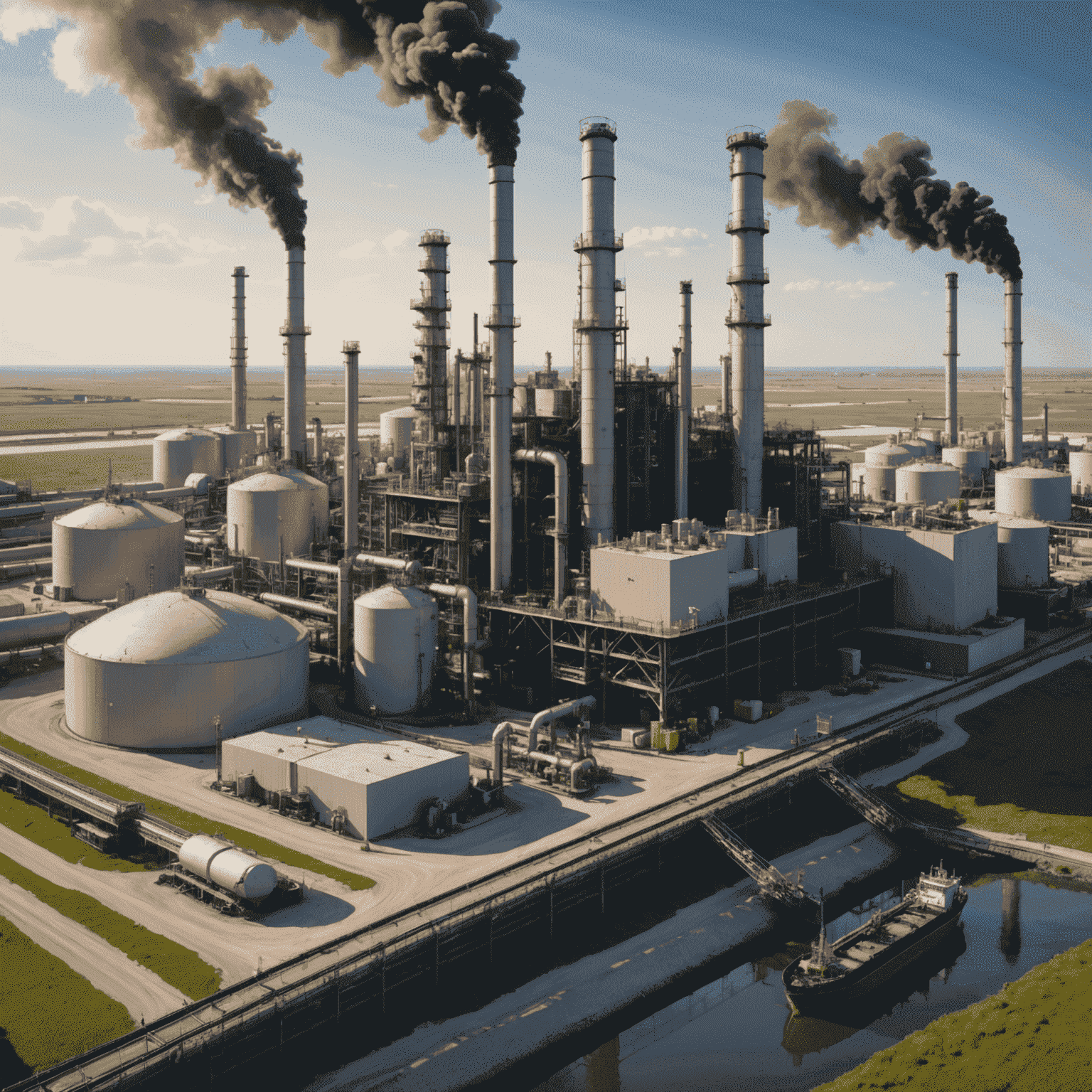 Large-scale carbon capture facility near an oil production site